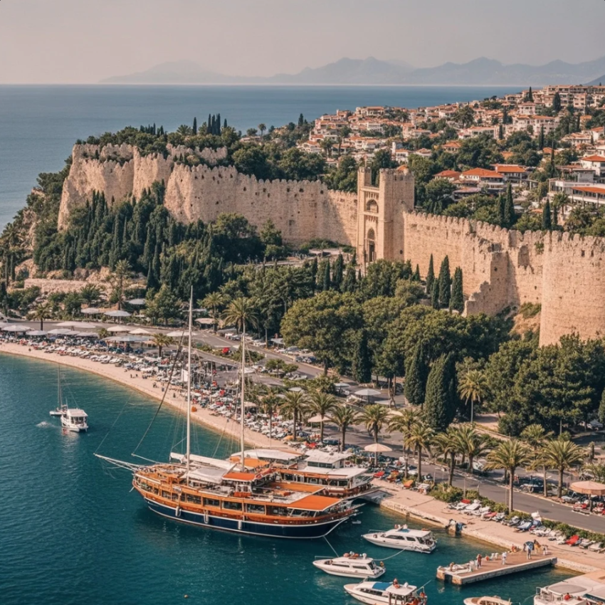 Ruang tamu minimalis dengan gorden panjang dari dekat plafon hingga menyentuh lantai, membuat ruangan tampak tinggi dan lega.